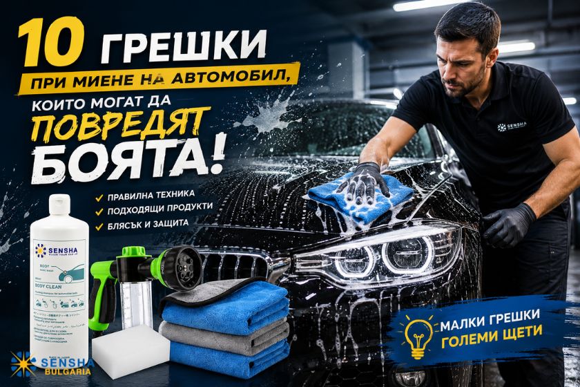 10 грешки при миене на автомобил